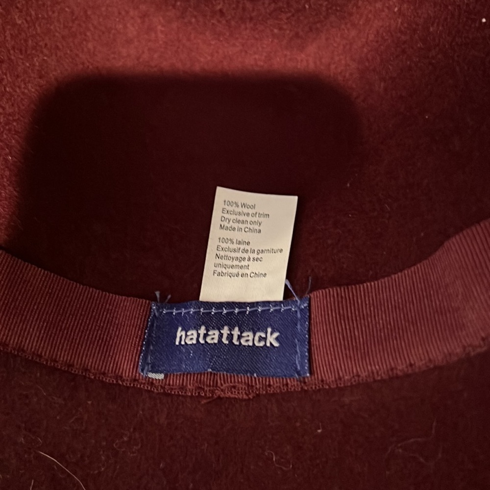 NEW Anthropologie Hatattack Burgundy Wool Rancher Hat - Picture 3 of 3